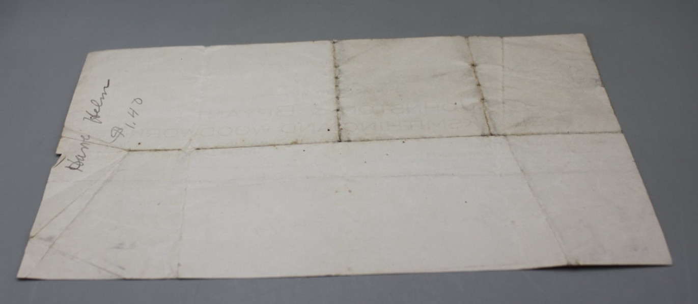 Antique 1909 Blacksmith Billhead Receipt Shelbyville Kentucky