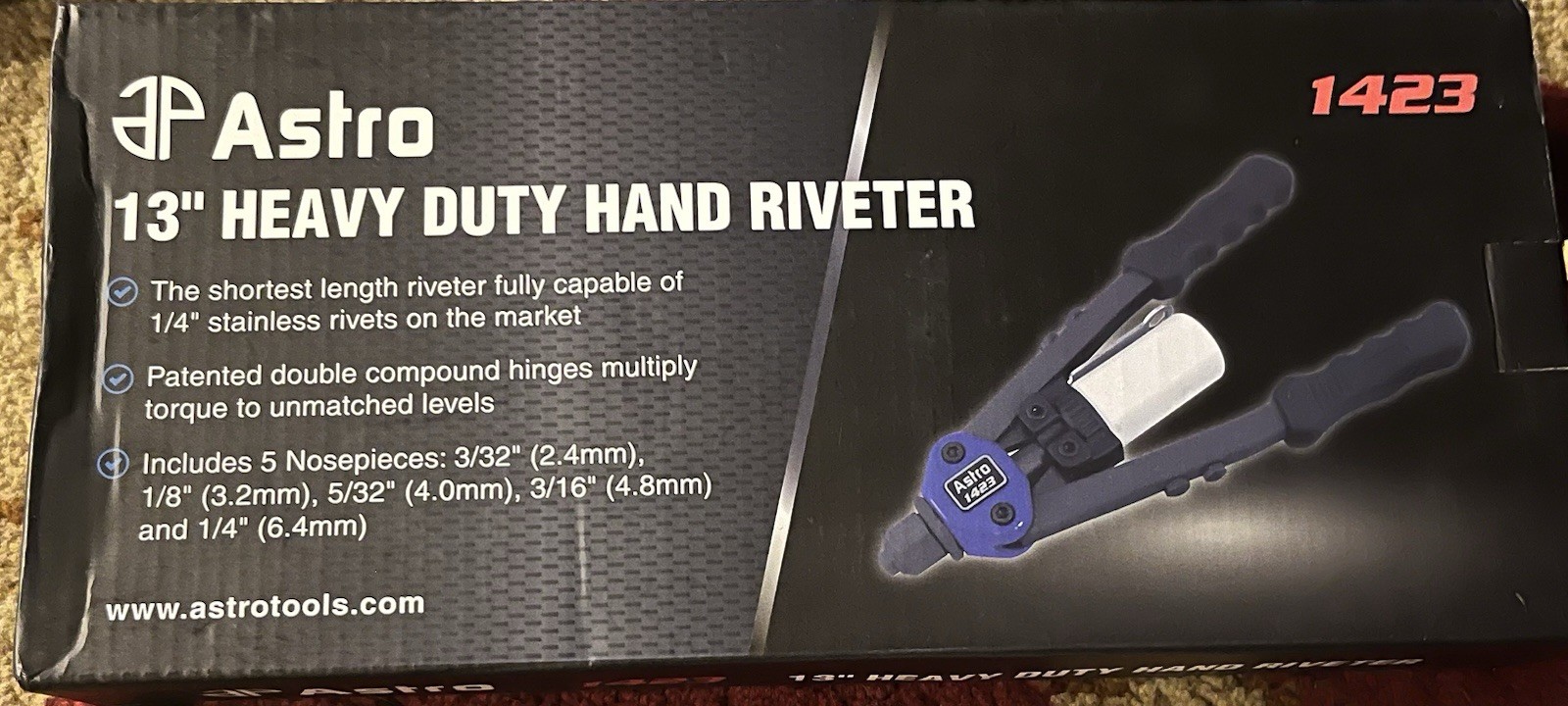 Astro Pneumatic 1423 13” Heavy Duty Hand Riveter