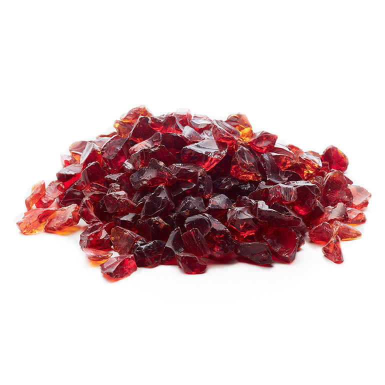PREMIUM RUBY RED - 1/2" - 3/4" Large Fireplace Fire Pit Fireglass Glass Crystals