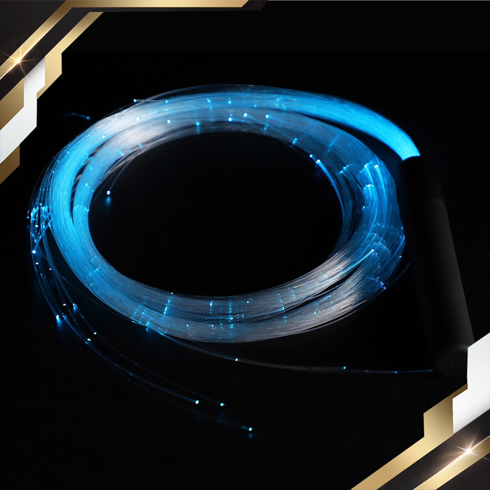 LED Fiber Optic Whip Dance 6 Ft 7 Colors 22 Rainbow Lights Effect Modes