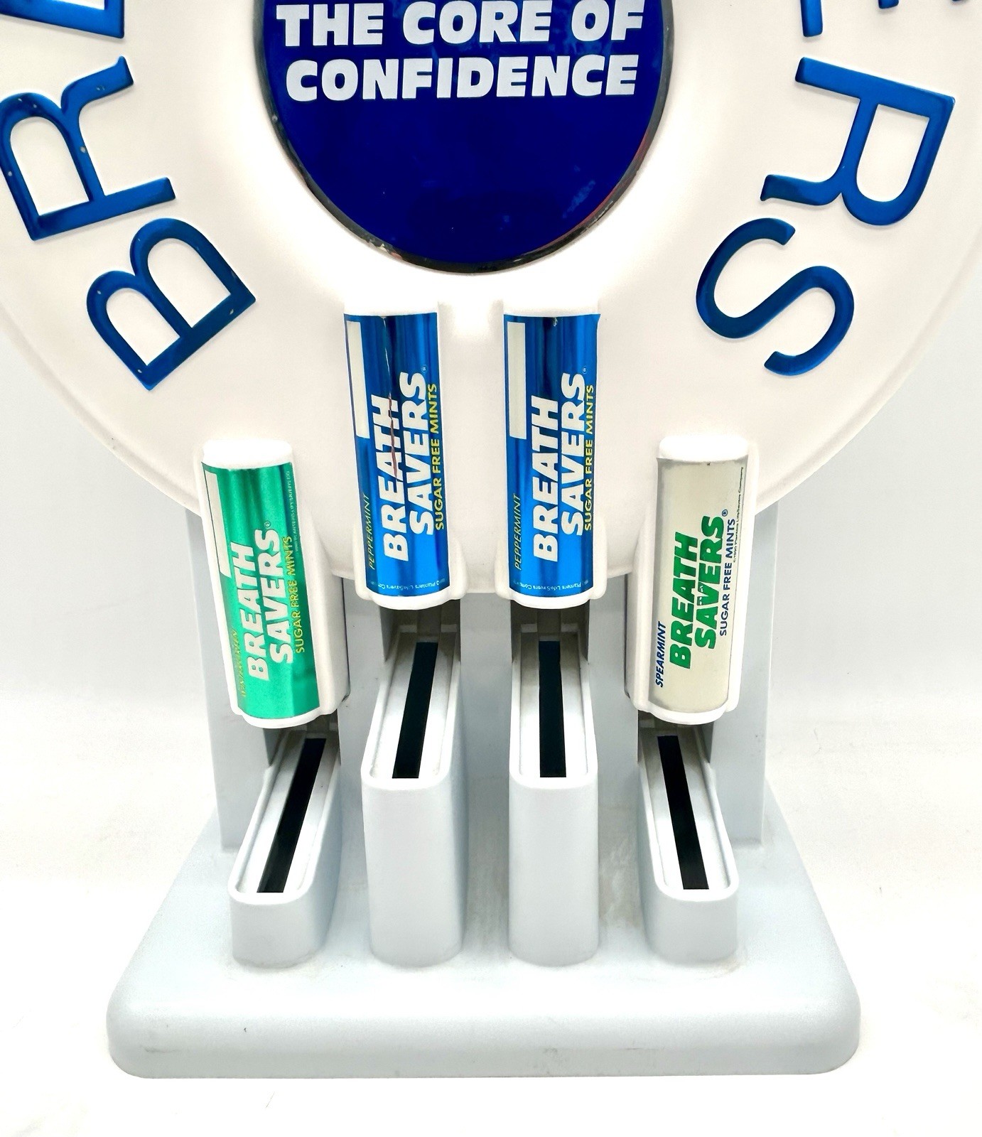 Vintage Breath Savers 16 Inch Tall Store Display Stand Mints Round Design