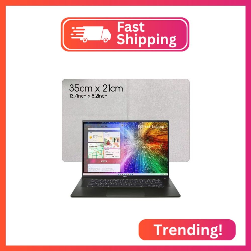 2-Pack Microfiber Laptop Cleaning Cloth - Clean Screen Dust & Protect Keyboard,