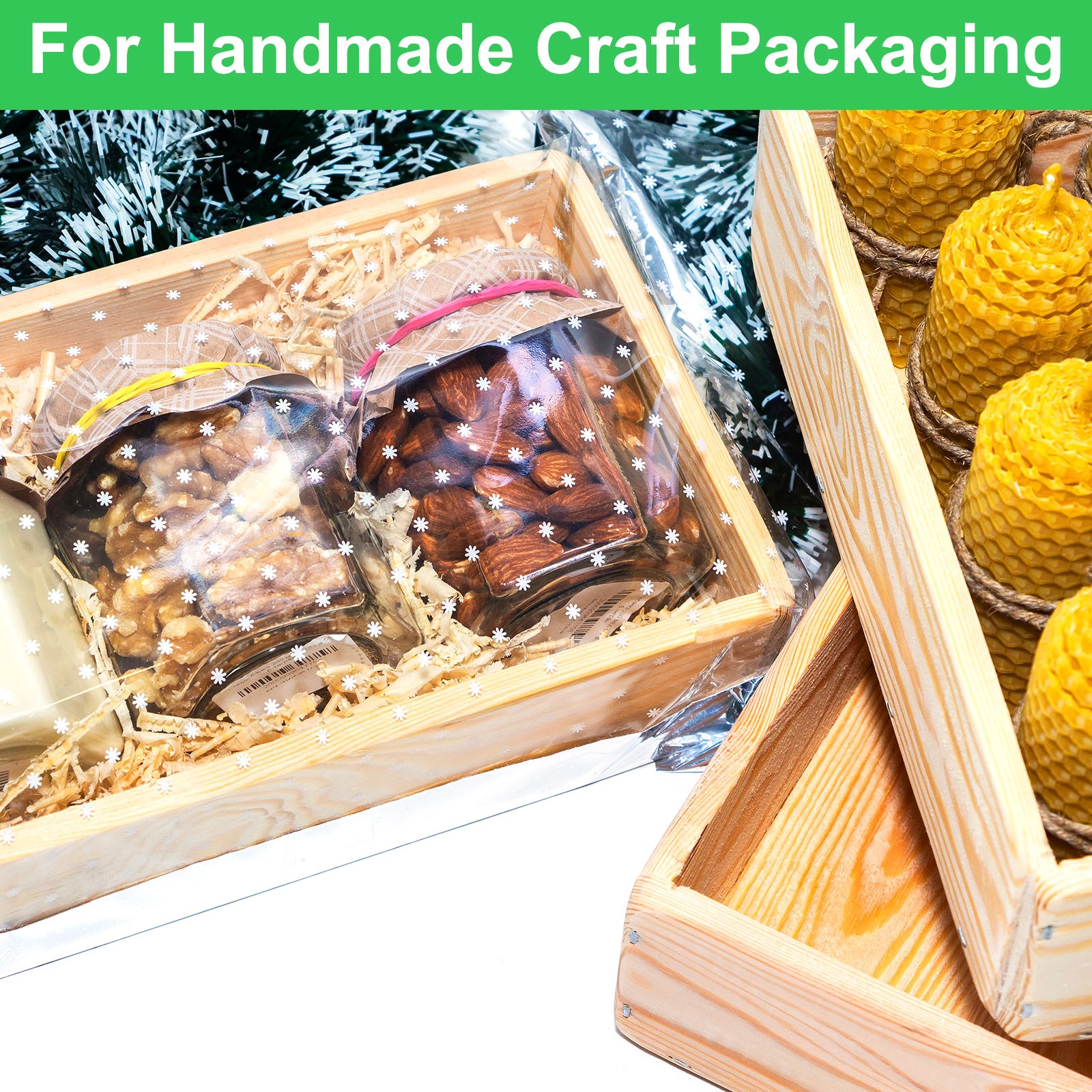 150Pcs Heat Shrink Wrap Bags 8" x 10" POF Clear Heat Shrink Film Wrap