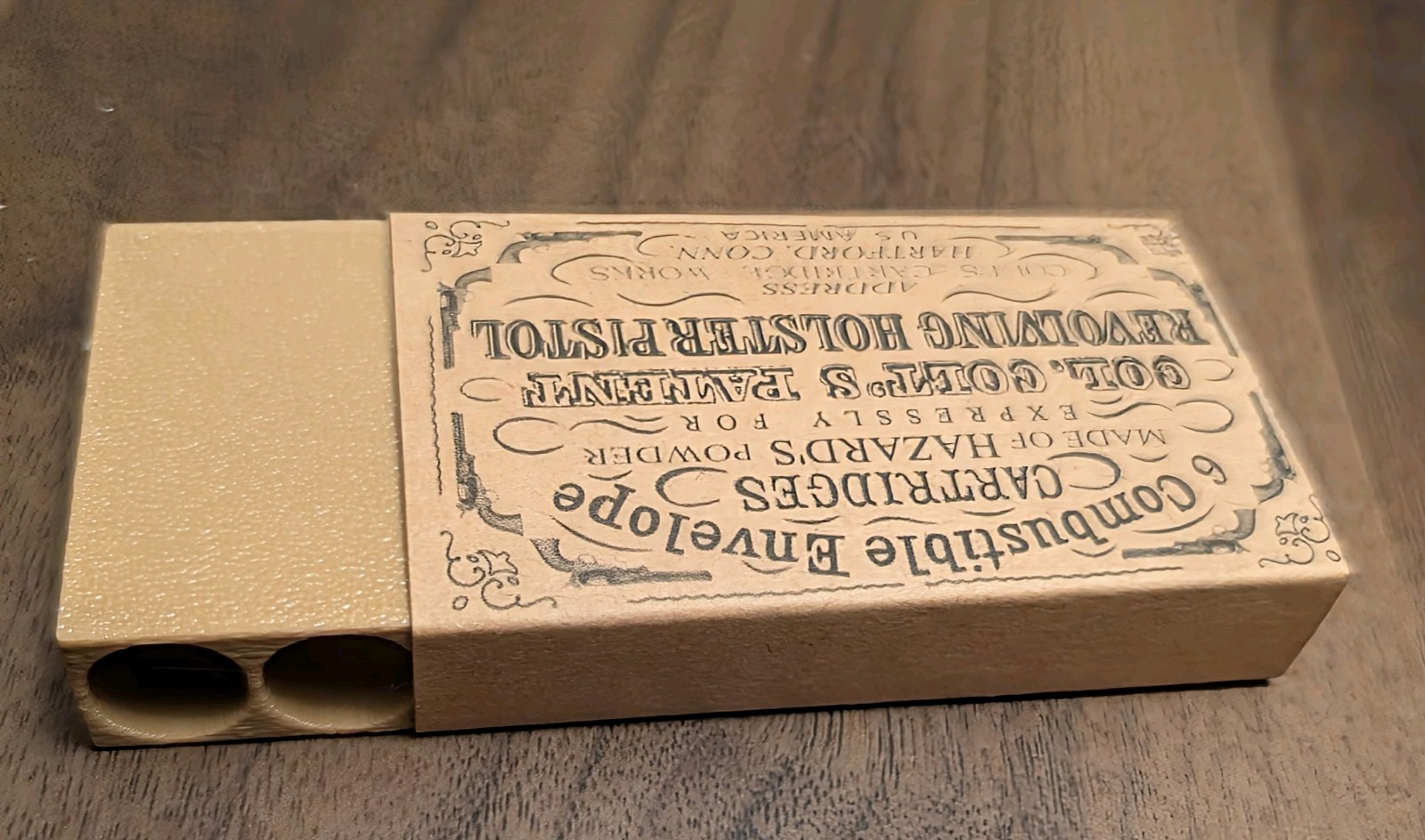 Paper Cartridge Boxes: .44 Caliber Split Clamshell Style for Army Revolvers