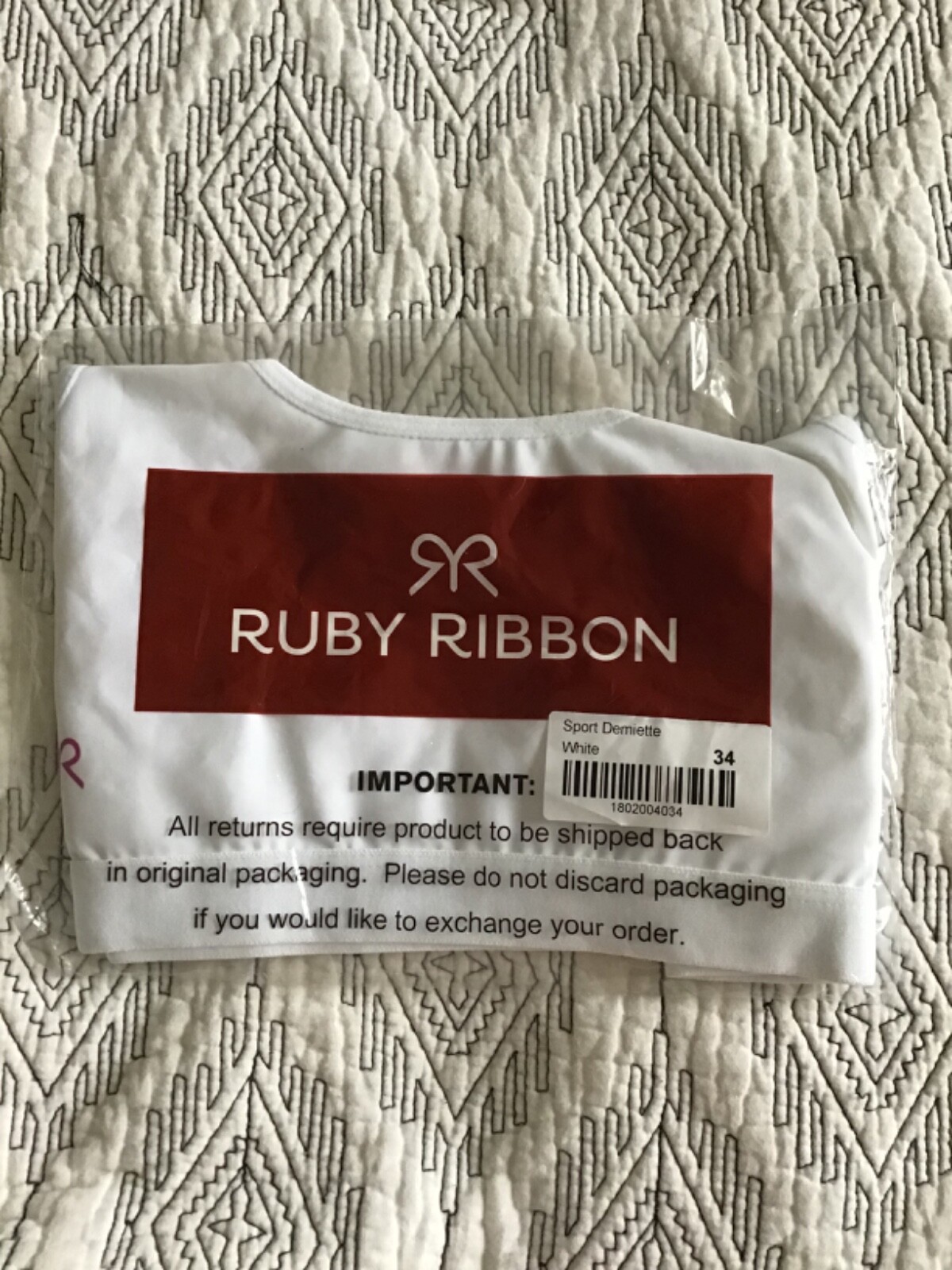 RUBY RIBBON SPORT DEMIETTE #1802 NEW!