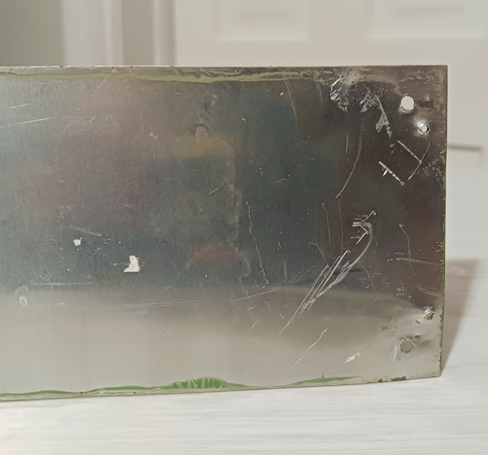 Vintage Ladies Room Sign Green Gold Sterilized Towels American Linen Supply Co.