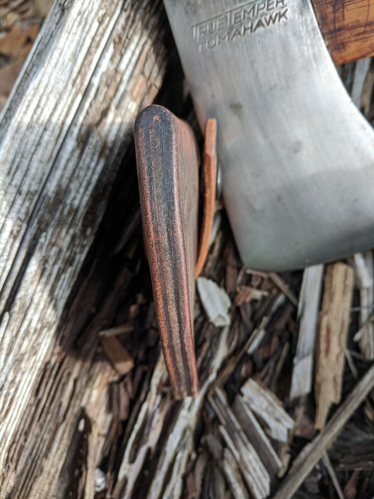 True Temper Tomahawk Hatchet Buffalo Leather Sheath Mask (Axe NOT Included)