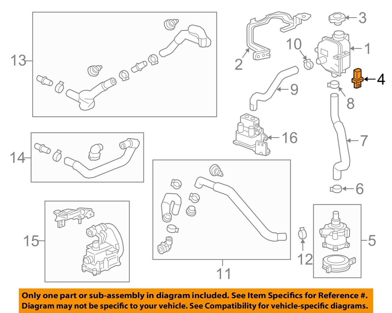 2011-2019 VOLT 2017-2022 BOLT DRIVE BATTERY COOLANT LEVEL SENSOR NEW 22922224