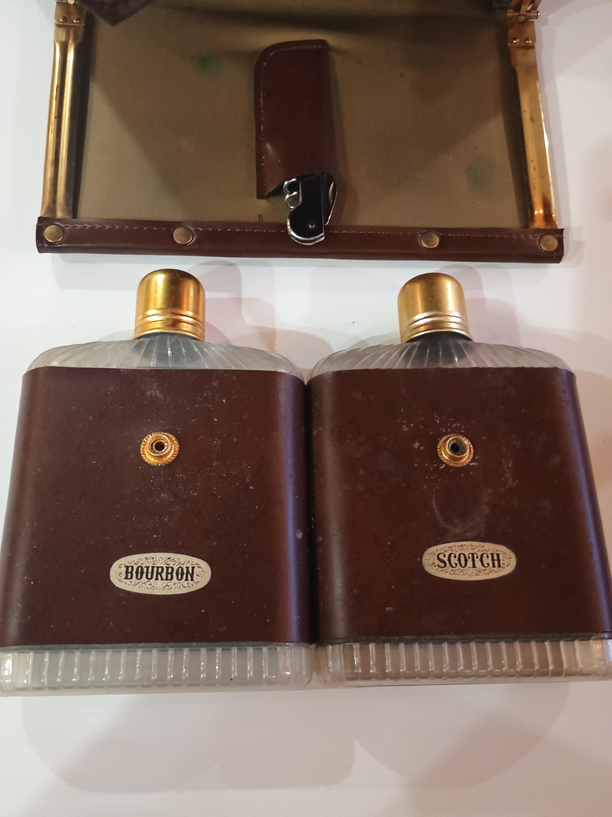 Vintage Leather Travel Bar - Japan - Rare