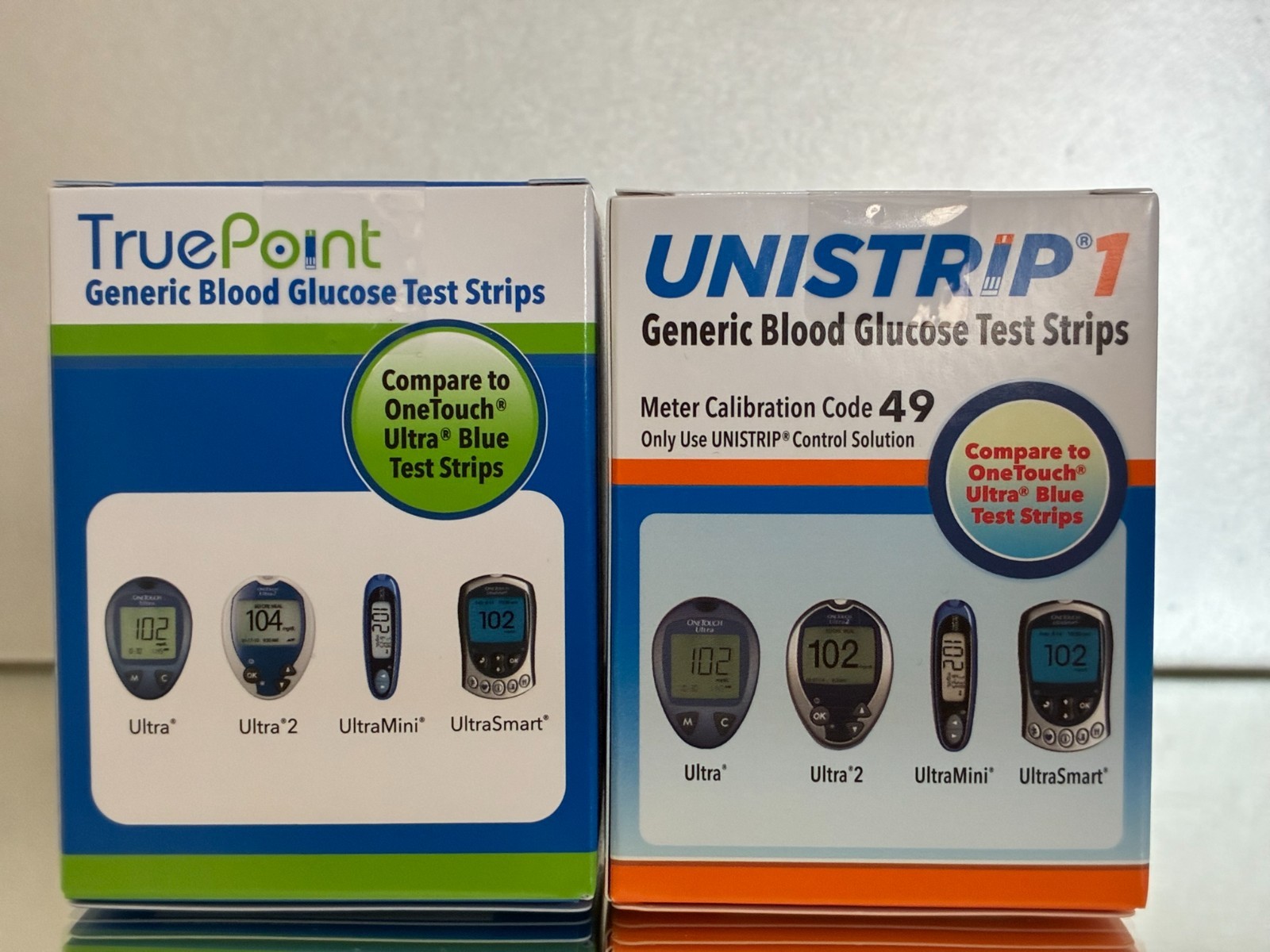 TRUE POINT - UNISTRIP 1 Blood Glucose Strips 200 Qty. Generic for ONE-TOUCH