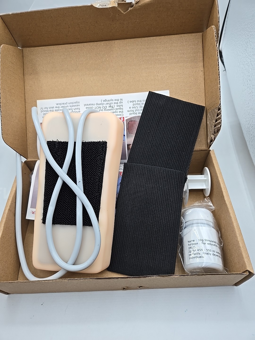 SimCoach Phlebotomy Practice Kit for Injection Training, IV Kit... White