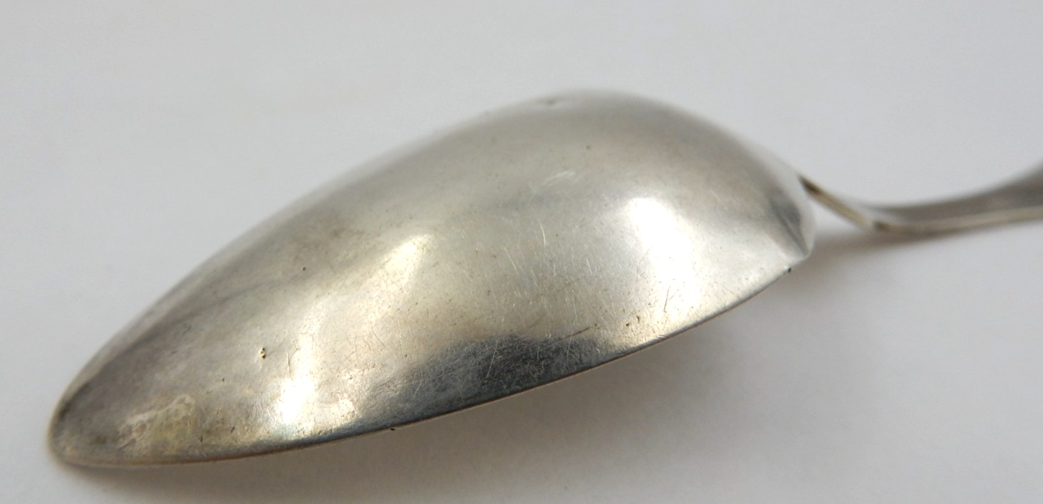 ANTIQUE N. HOWARD & SON MONOGRAMMED "AMR" PURE COIN SILVER SPOON, 13 GRAMS