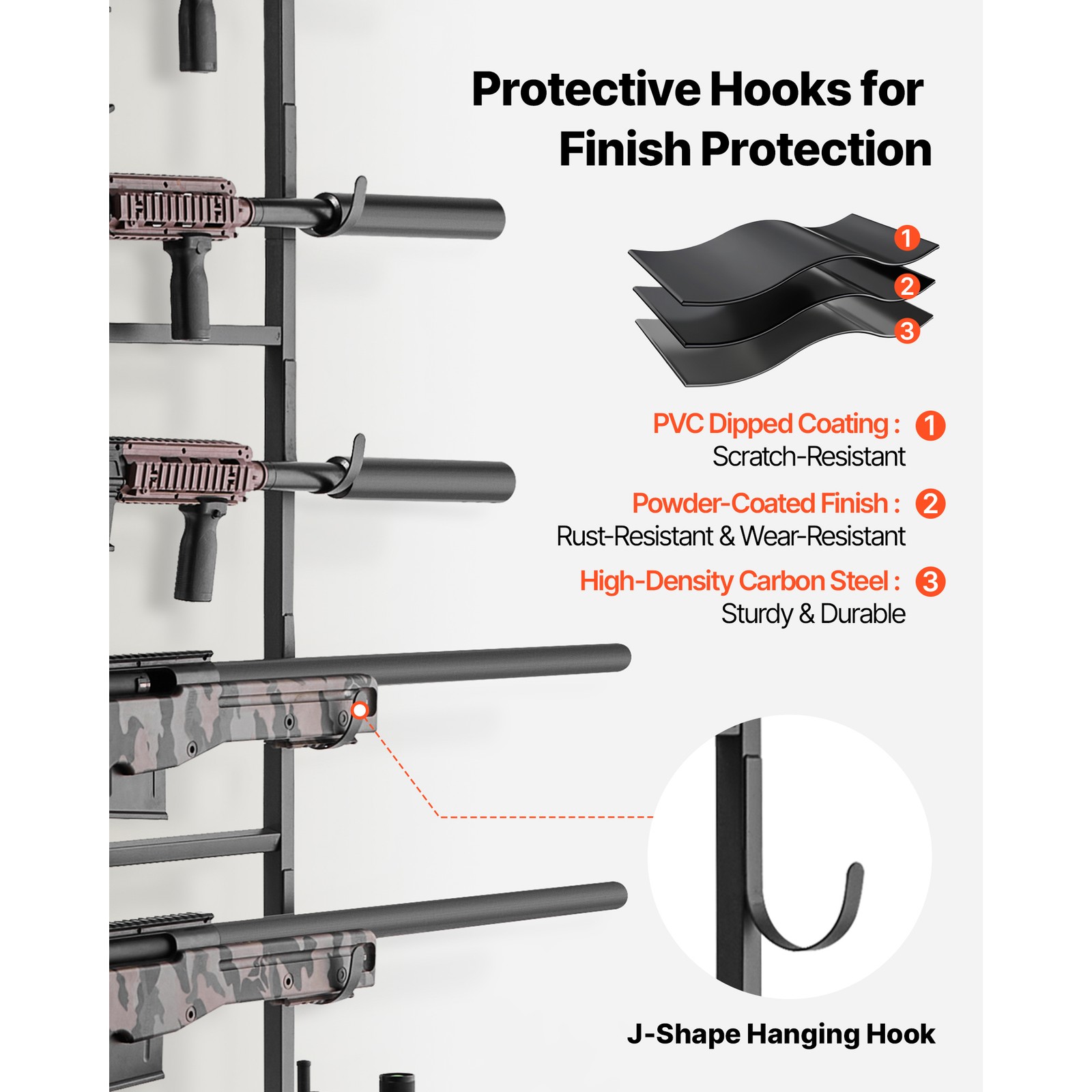 Uimoso Freestanding Indoor Gun Rack for Wall-Mounted Gun Display