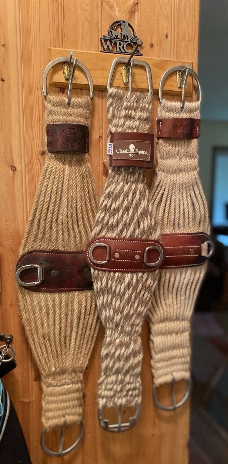 Lot of 3 Western Cinches Classic Equine Mohair-Alpaca 30” Billy Cook 32” and 30”