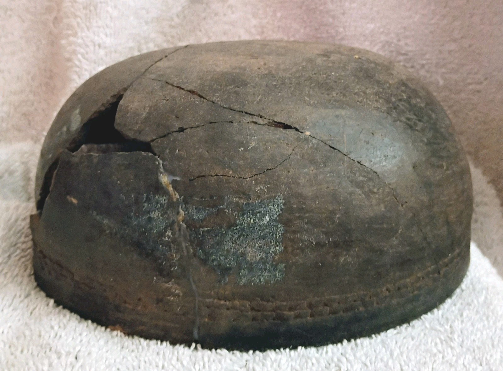 Great Antique Ancestral Pueblo Redware Bowl Corrugated Edge