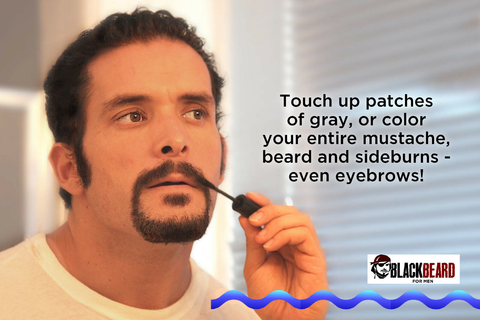 Blackbeard for Men Formula X Instant, Hypoallergenic Brush-On Beard Color, 1-pk