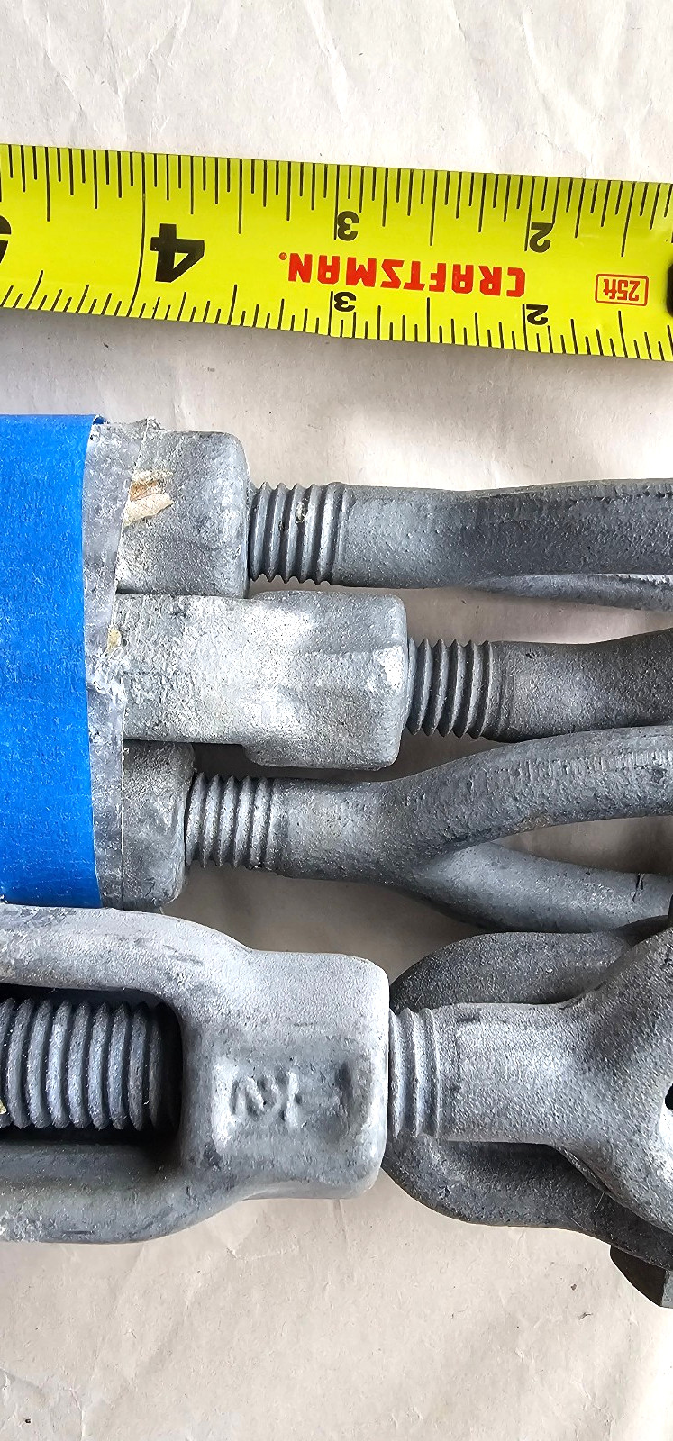 Eye & Jaw 1/2" 12" Galvanized steel Turnbuckle Stamped KOREA