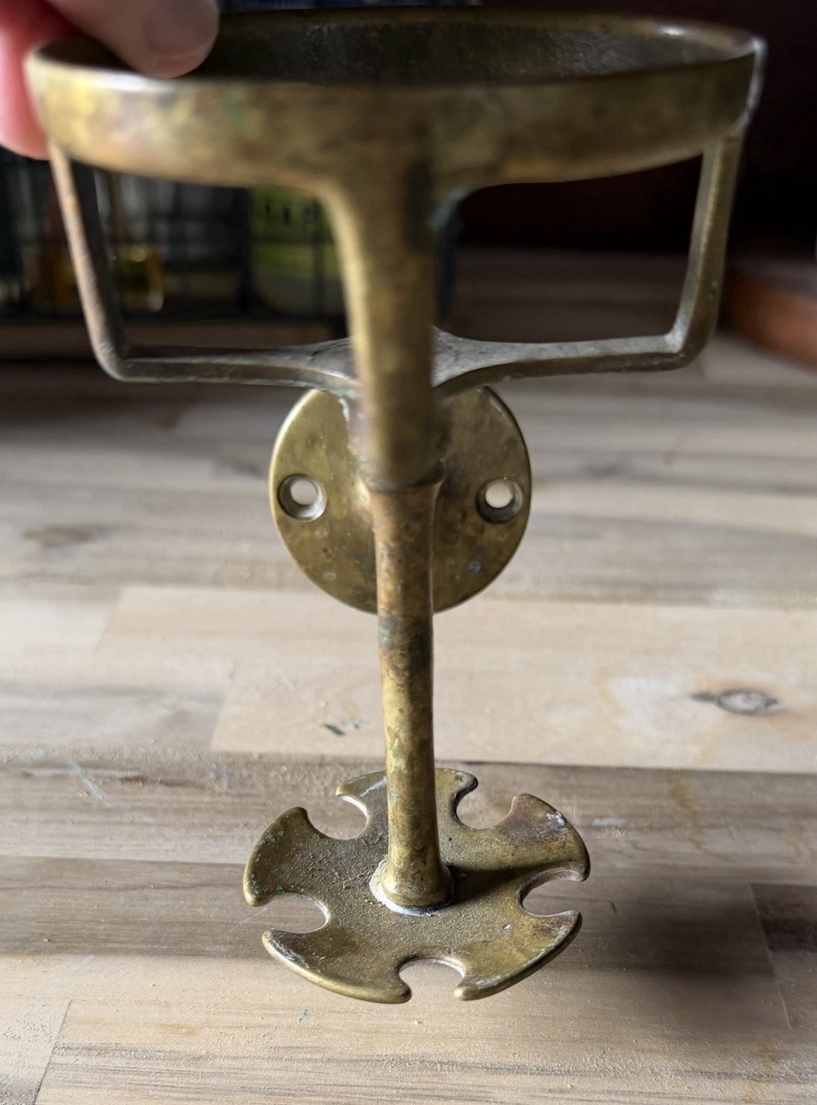 Antique Brass Wall Mounted Toothbrush Holder Matte Finish for Bathroom