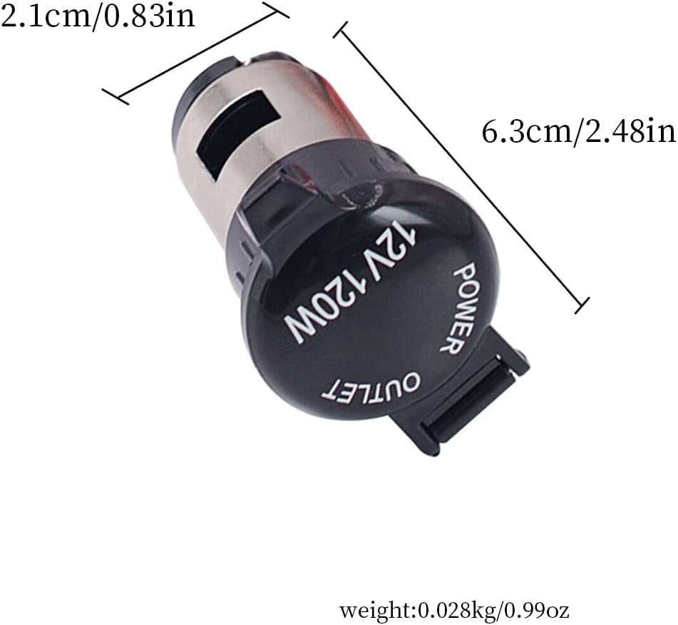 Car Boat Tractor Cigarette Lighter Power Socket Outlet Plug Accessories+Line 12V