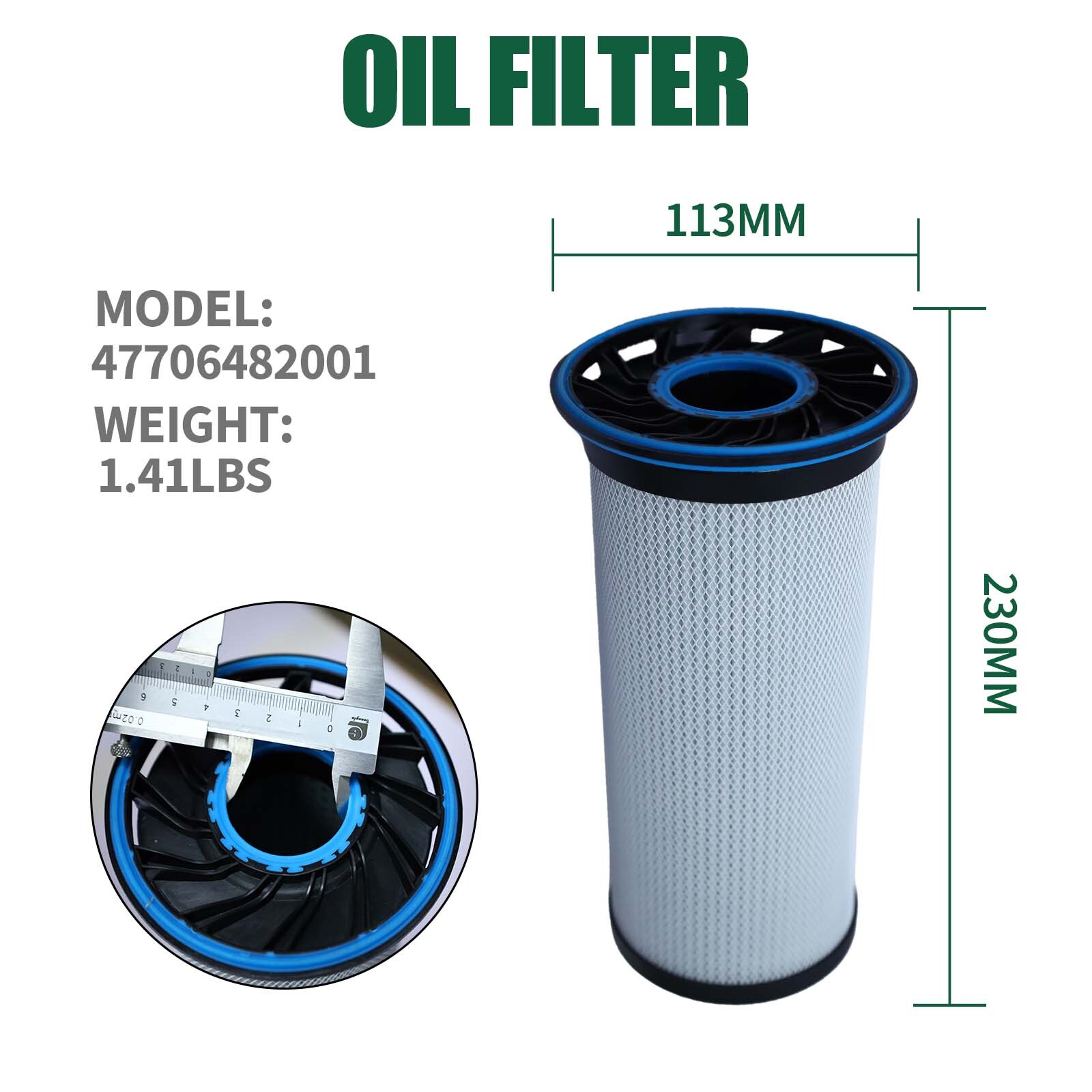 1PCS New 47706482001/ QX105047 Oil Filter Fit For Air Compressor
