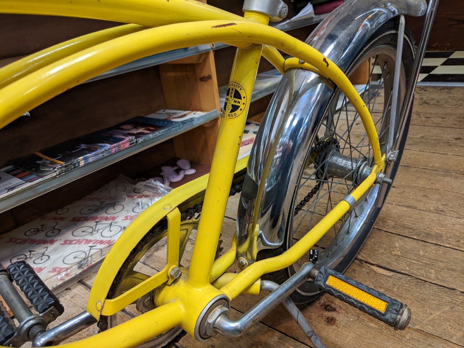 Original HK August 1974 Kool Yellow Schwinn Stingray 20" Single Speed Coaster