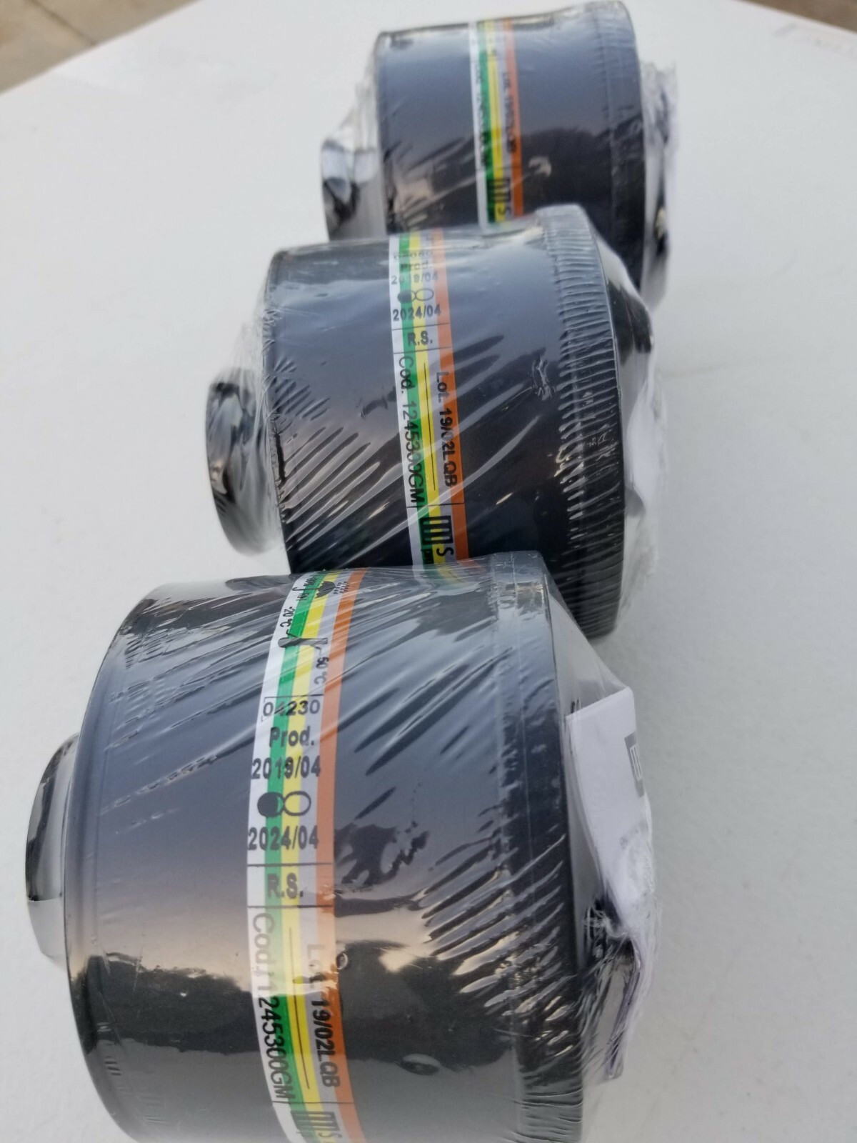 NATO 40mm NBC/CBRN Gas Mask Filter 3-Pak Newest Avail 5yr Shelf-Life Exp 4/2027