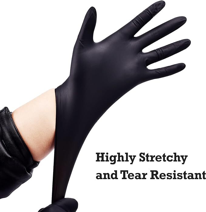 Black Nitrile Disposable Gloves Powder Latex Free | 3, 5, & 6 Mil & Size S - XXL