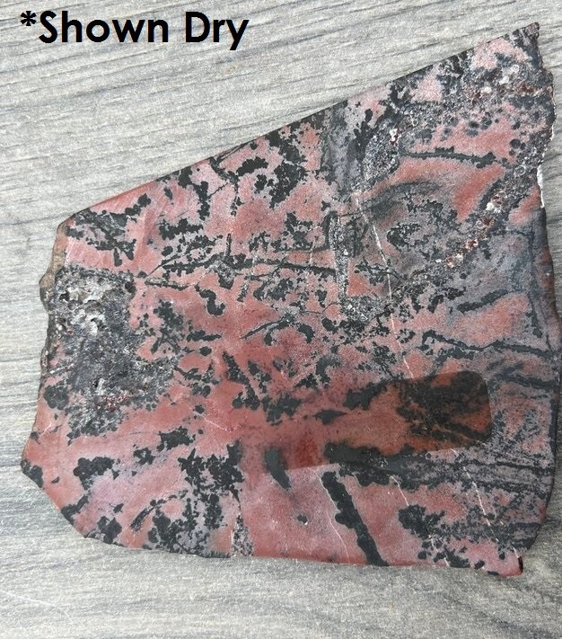 Old Stock - Dendritic Rhodonite - Mexico 4.5"x3.5" Lapidary Rough Slab Cabbing