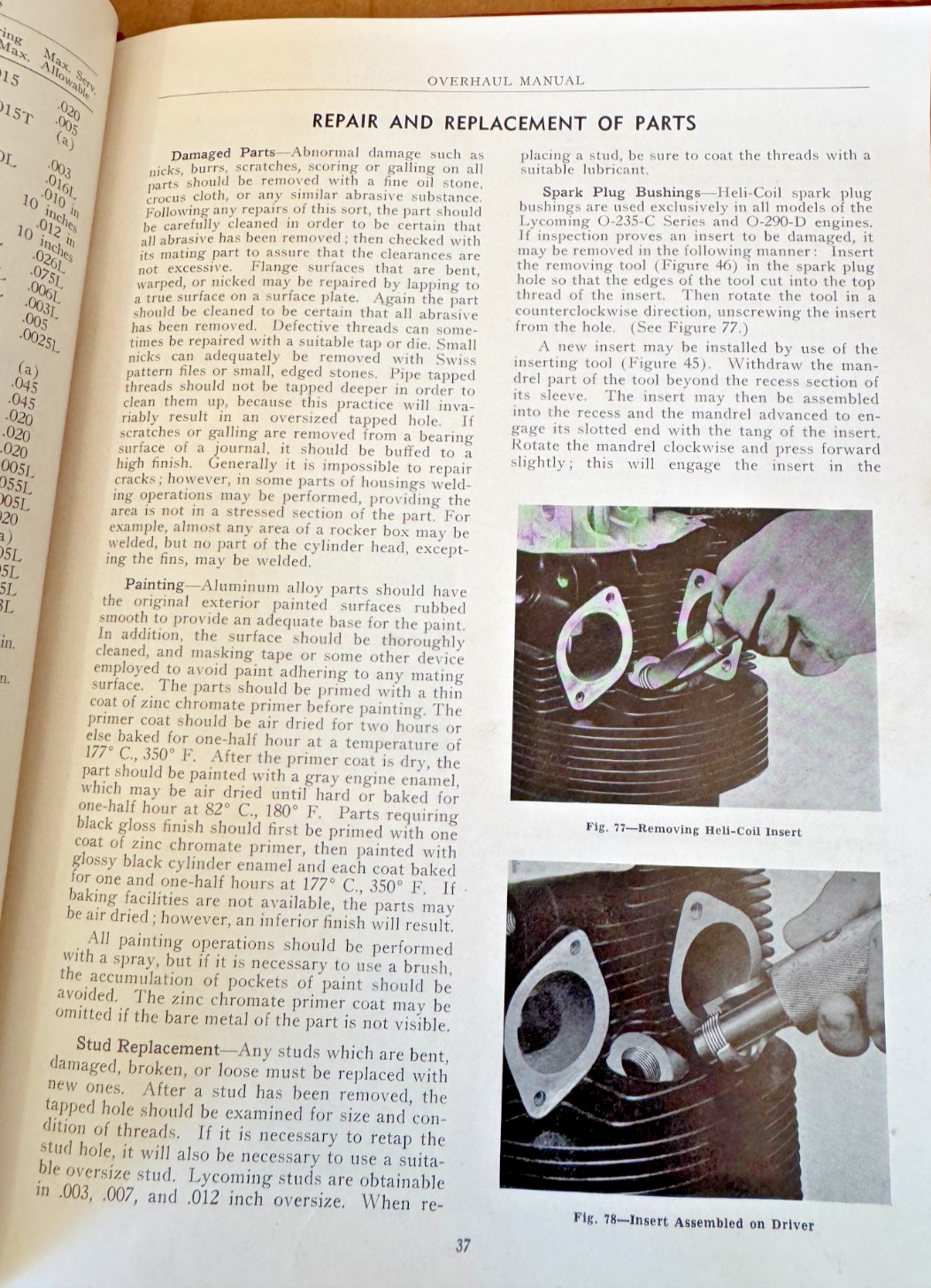 Original Lycoming 0-235 & 0-290 OH Manual 3rd Ed & O-320-B Parts -1960 Edition