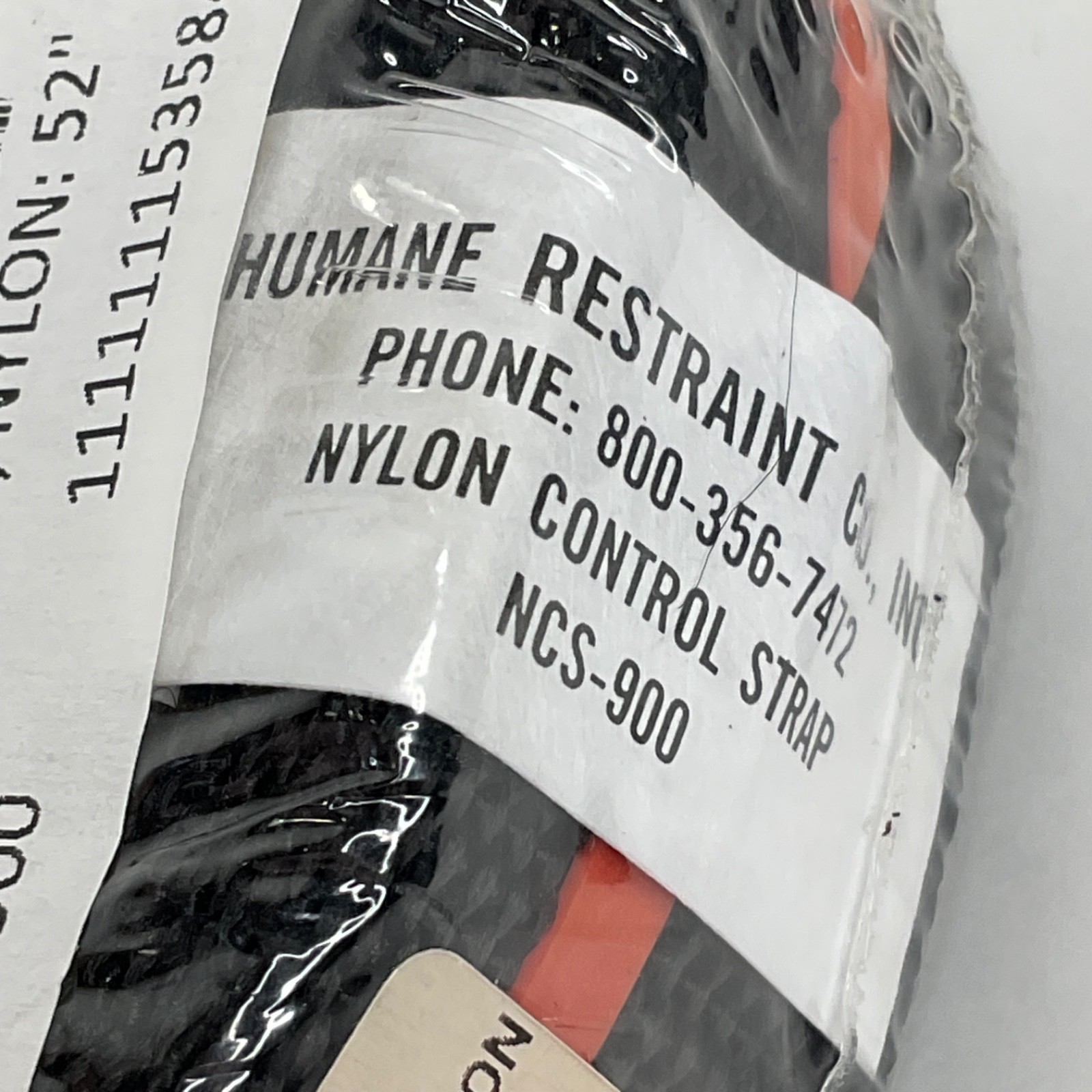 Humane Restraint Nylon Control Strap NCS-900 53" Long Vehicle leg restraint