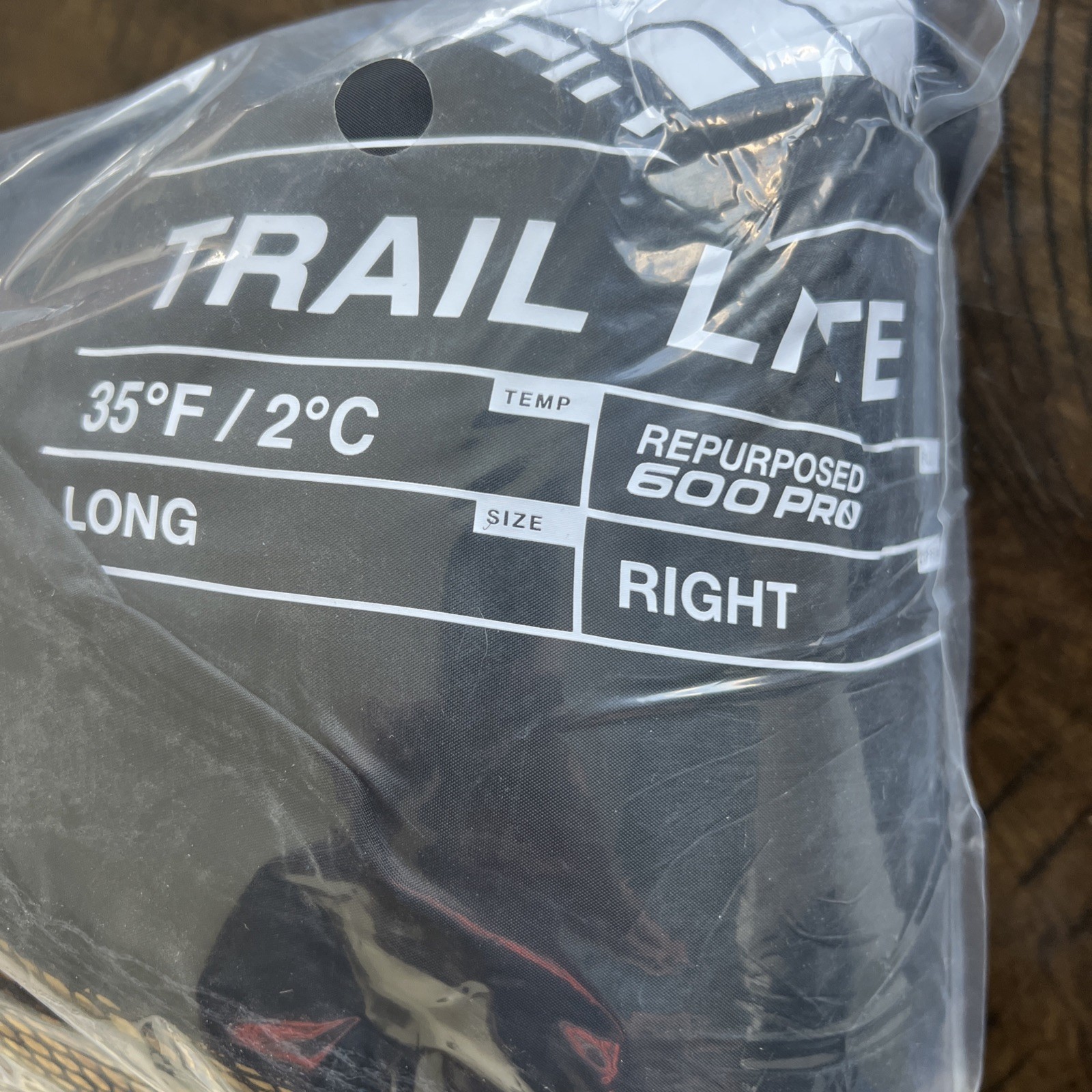 The North Face Trail Lite Down 35° Sleeping Bag Long RH Yellow Khaki MSRP $210