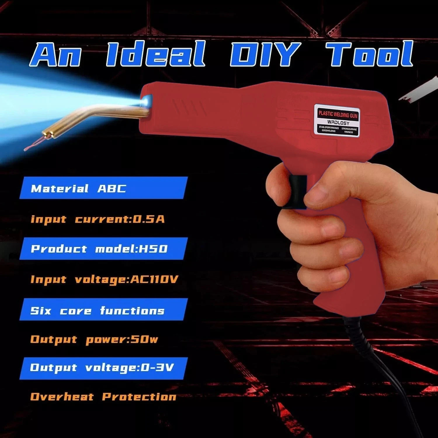 Plastic Welder Kit Soldering Hot Stapler Bumper Repair Welding Gun 800 Staples