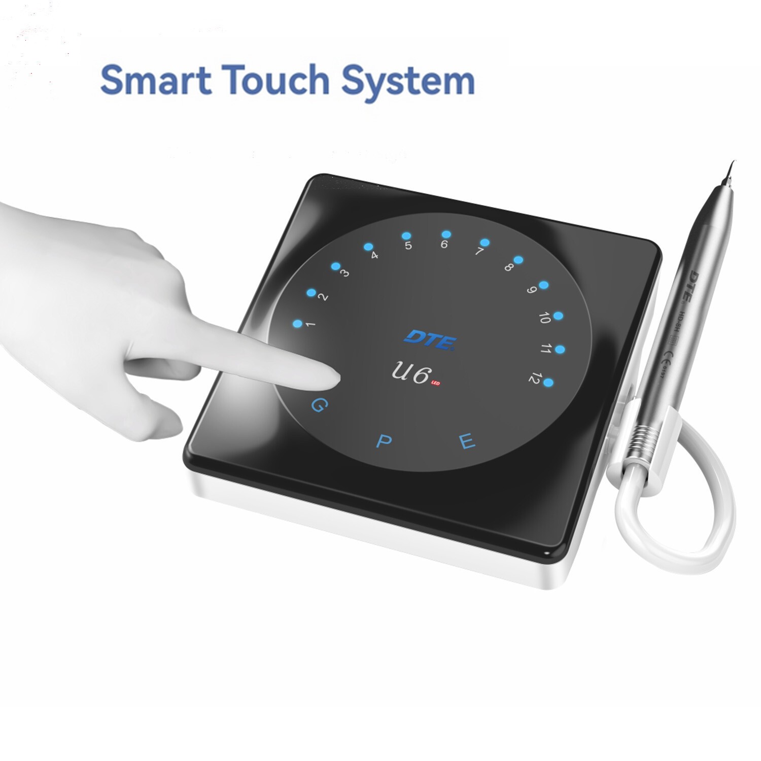 100% Woodpecker Dental U6/U6 LED Ultrasonic Piezo Scaler HW-6 Handpiece 7 Tips