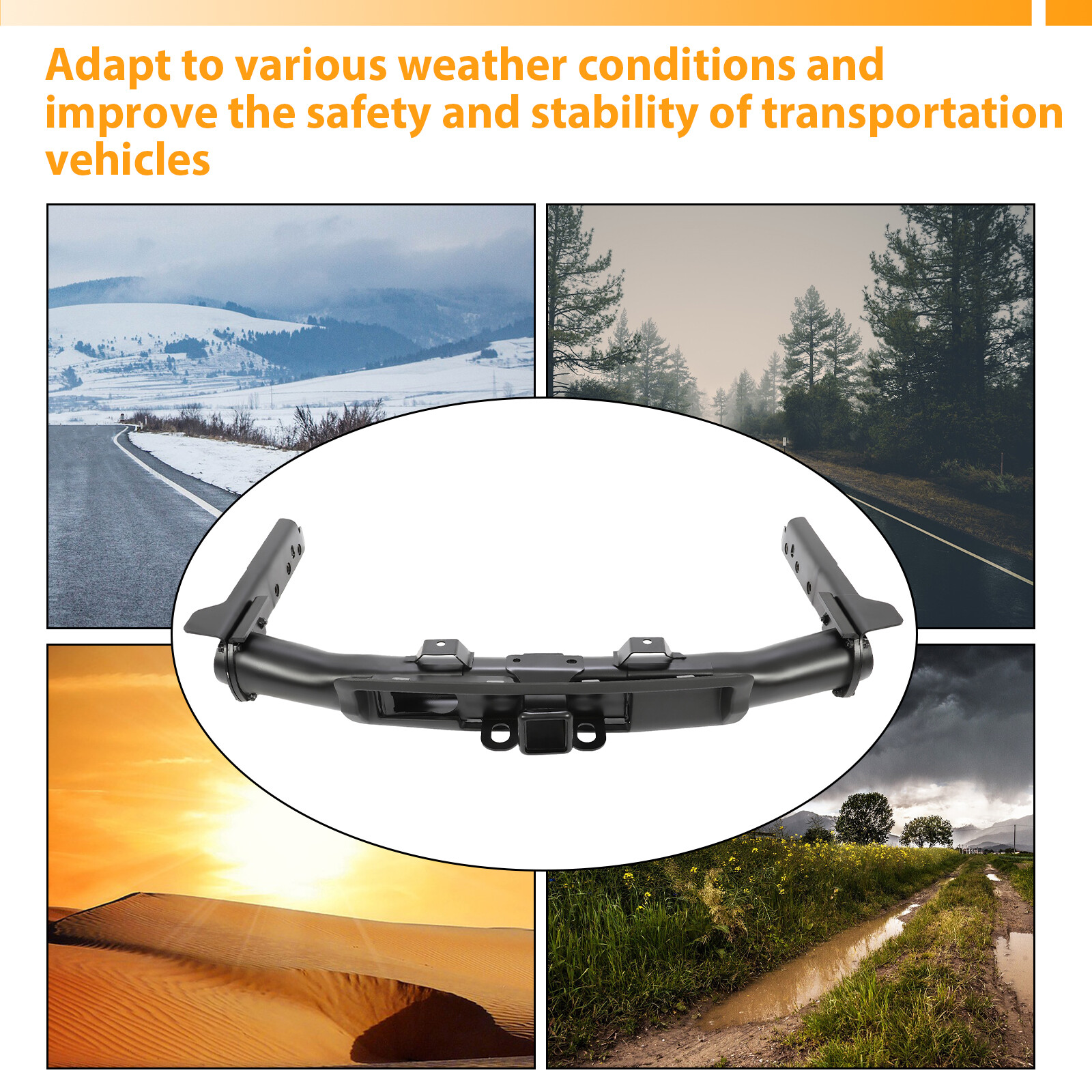 For 2011-2022 Jeep Grand Cherokee Steel Rear Trailer Hitch Receiver Hitch Bezel