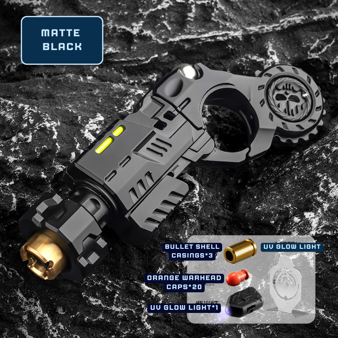 Fidget Toy Gun Mini Launcher – Metal Stress Relief EDC | Spinner Ring