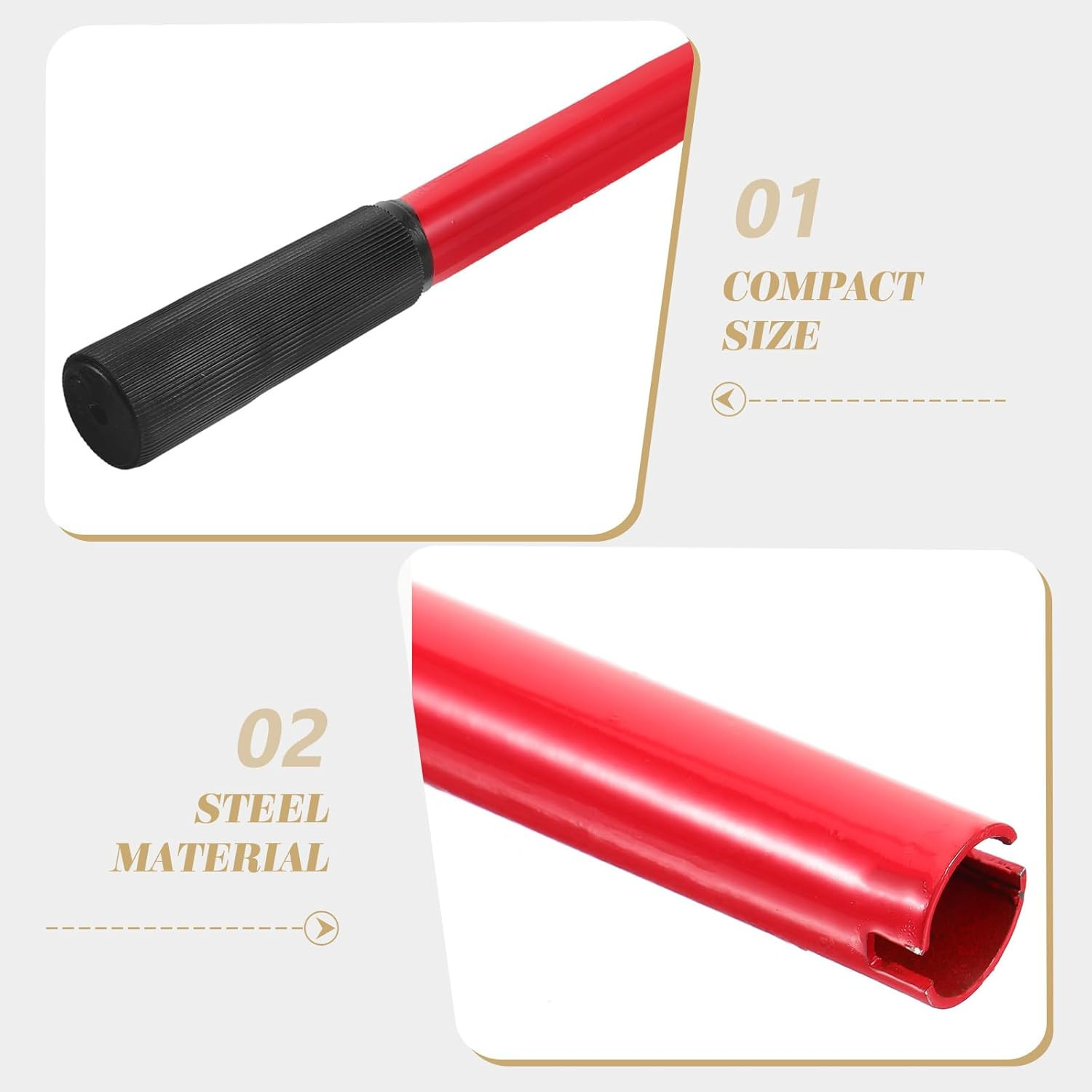 3 Ton Horizontal Hydraulic Jack Handle - Heavy-Duty Replacement with Grip(Red)