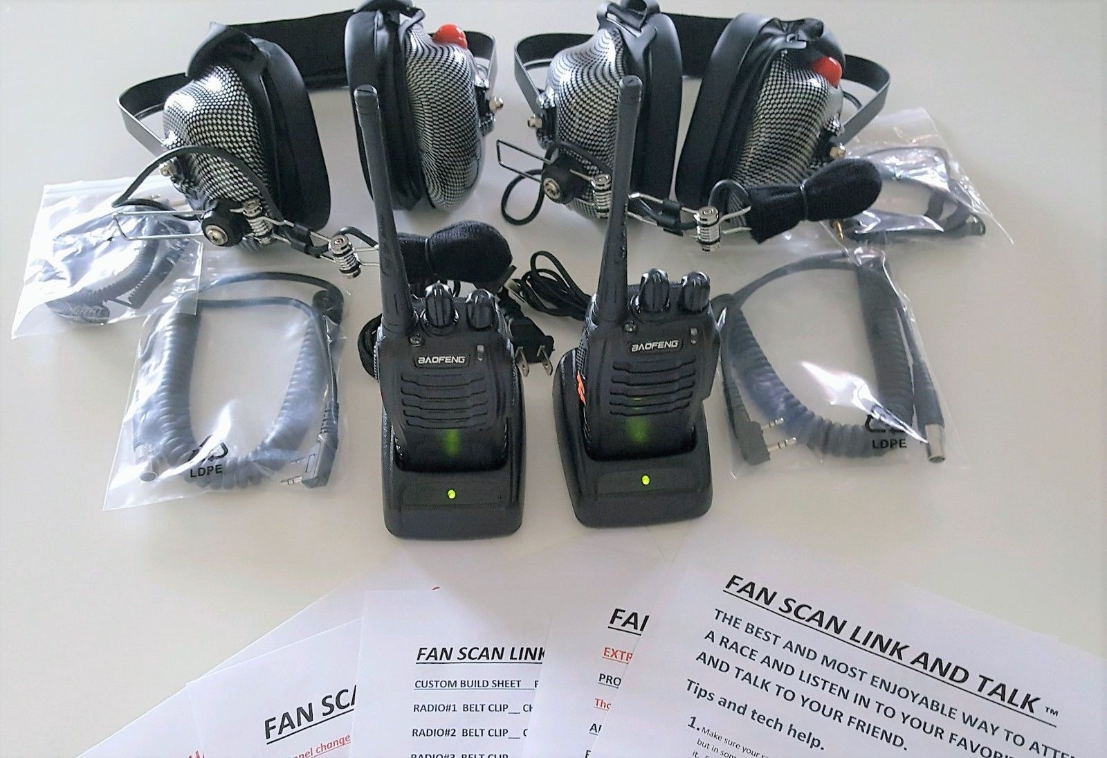 NASCAR HEADSET FANSCAN LINK AND TALK WIRELESS GT SERIES