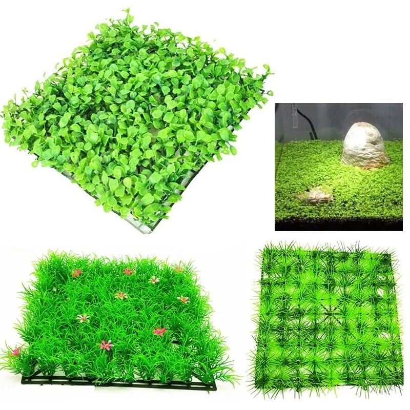 Aquarium Eco-Friendly Artificial Green Water Grass Plant Lawn Fish Tank Decor