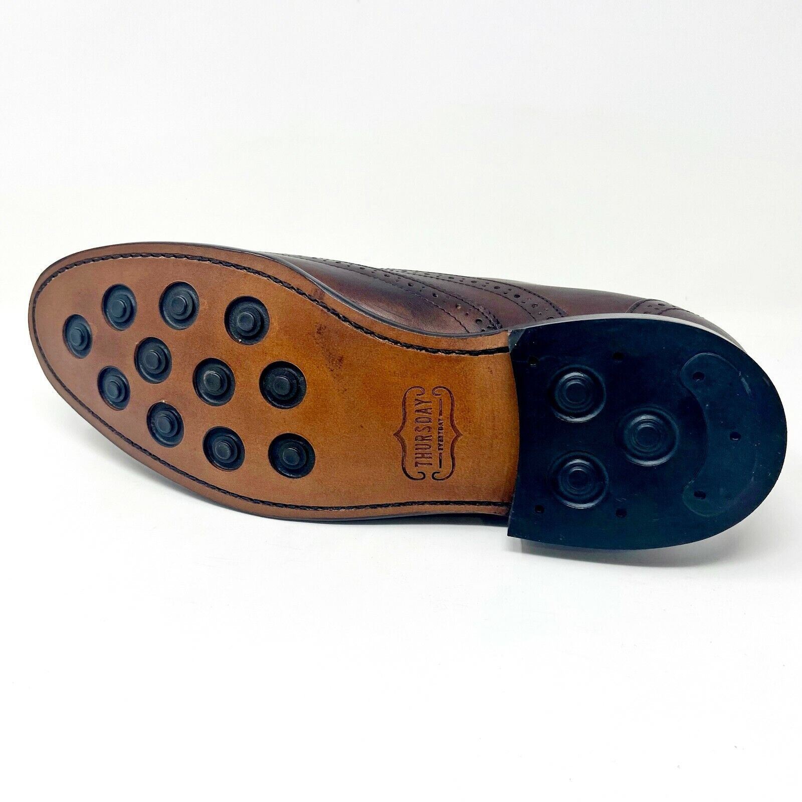 Thursday Boot Co Mahogany Aviator Brown Leather Mens Oxford Dress Shoes