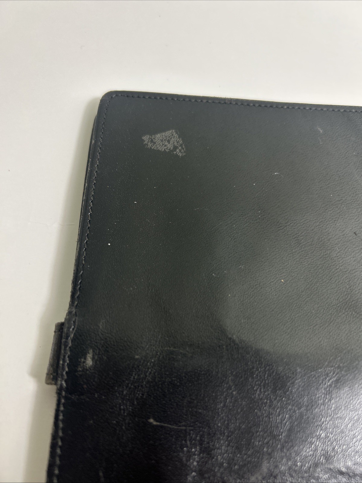 Vintage Sheldon Bifold Black Leather Passport Organizer Made In England 7x5