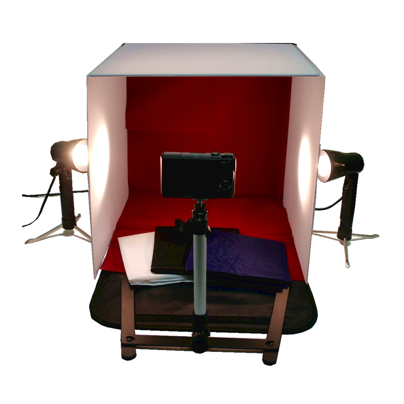 New 50w Photo Studio 16" Photography Lighting Tent Kit Backdrop Cube In A Box