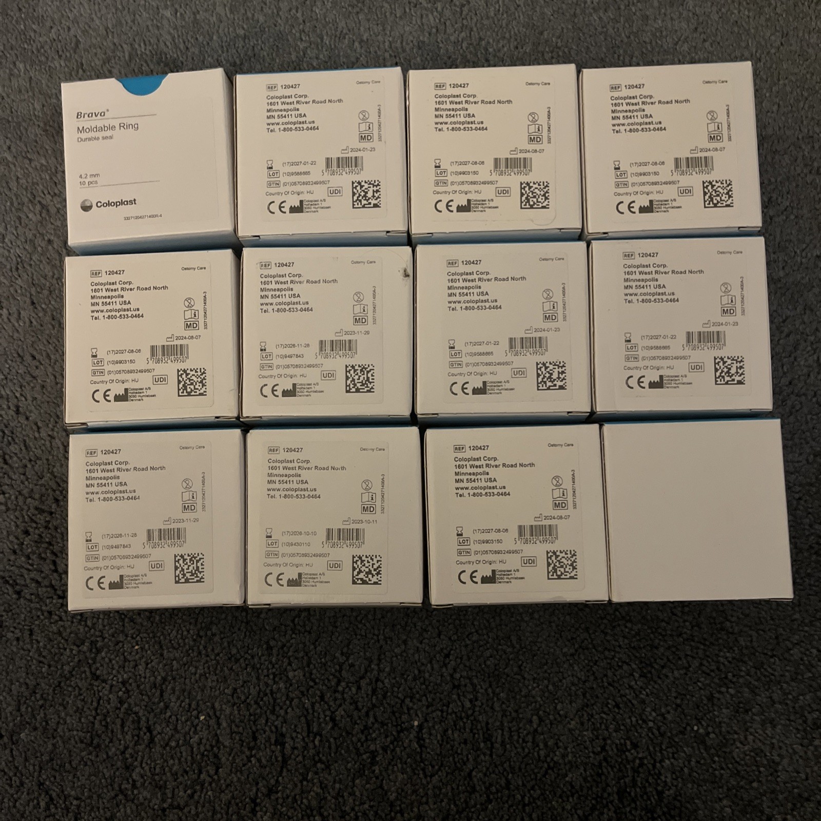 Coloplast Brava Moldable Ring quantity 10 per box 2.0 mm 120307 Ex 26 or 27 Lot