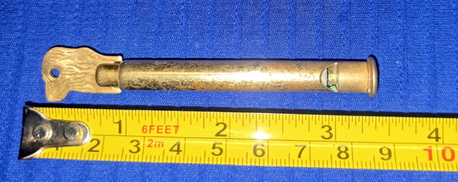 Orphan Annie Dog, Vtg. 1940, Sandy Brass Slide Whistle
