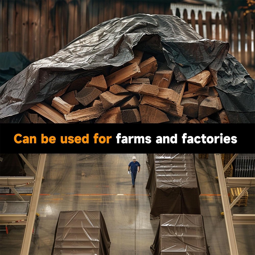 Heavy Duty Tarp 5/10/16/18/20 Mil Waterproof Tarpaulin Cover w/ Grommets