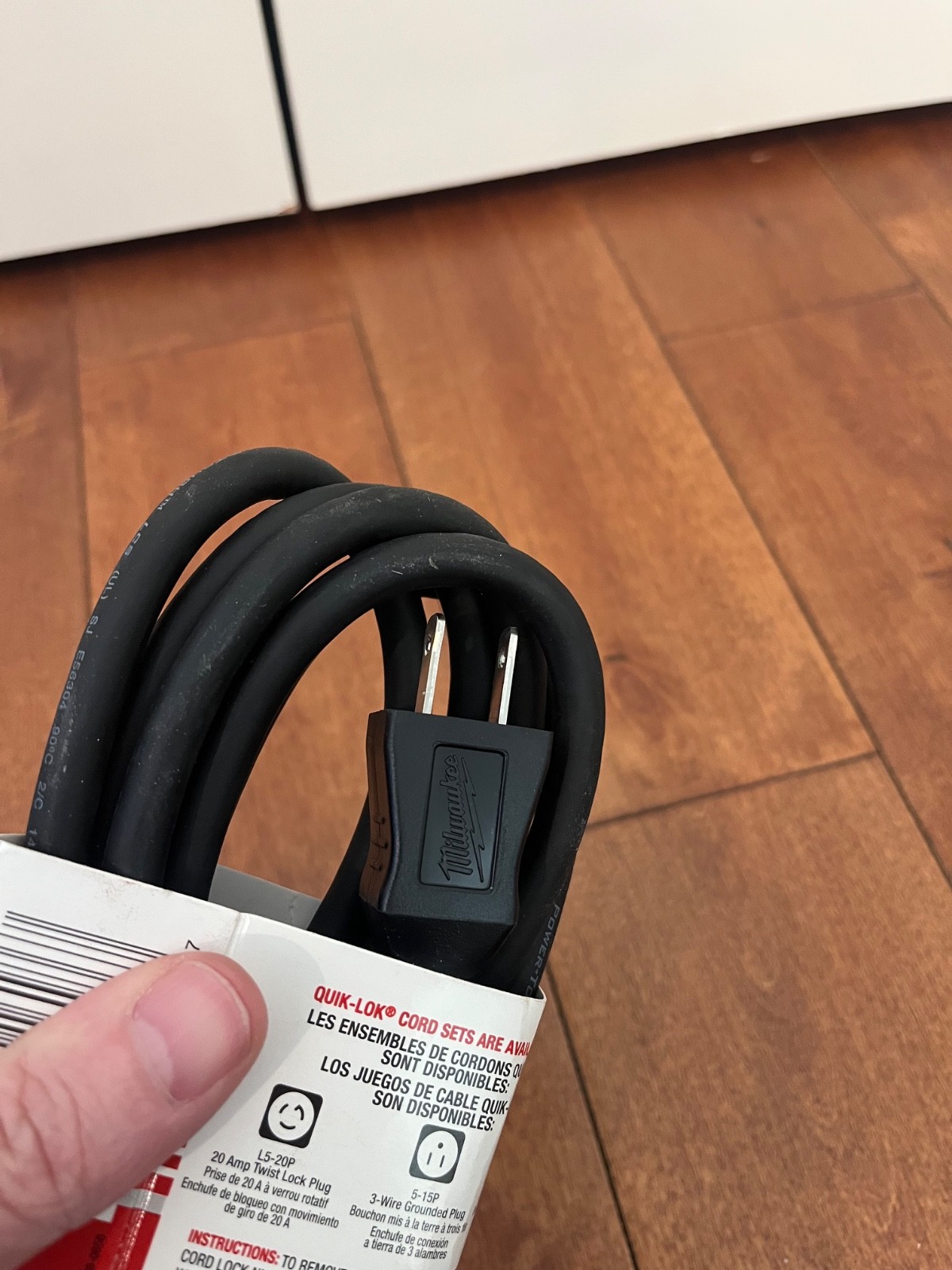 Milwaukee Tool 48-76-5110 10' 2-Wire Quik-Lok W/Twist Lock Plug Cord