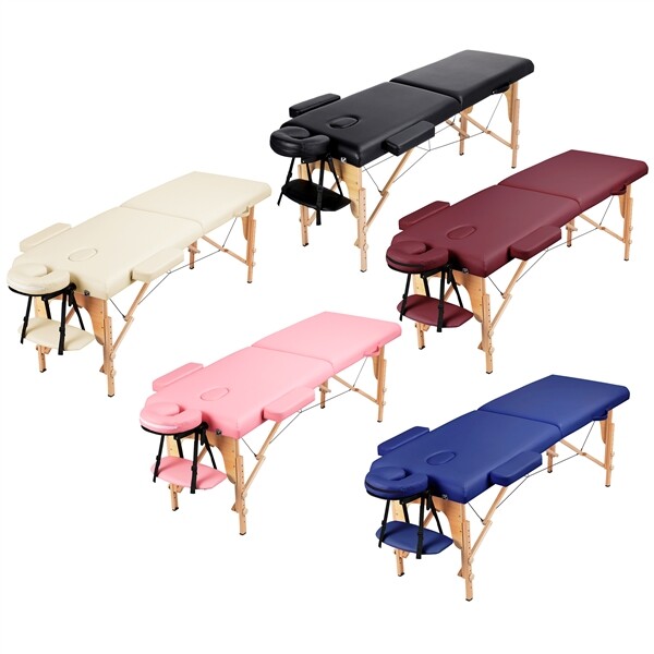 Wooden Massage Table Adjustable Portable Spa Table Lashing Bed Tattoo Table Bed