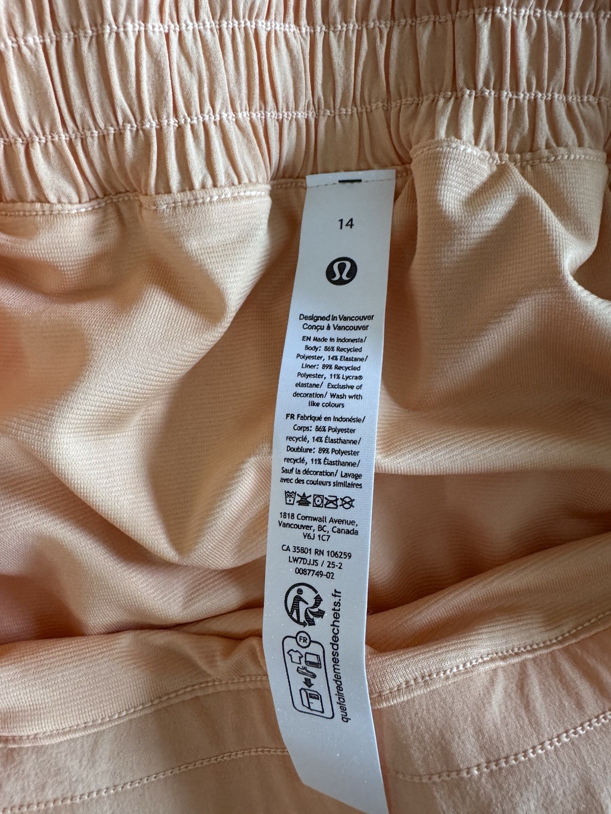 NEW Lululemon Hotty Hot Shorts Size 14 HR High Rise 2.5” Lined Rock Melon NWT