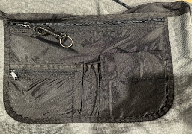 Rare Vanguard Records LP Bag Grey canvas w/ pockets and zippers and clips