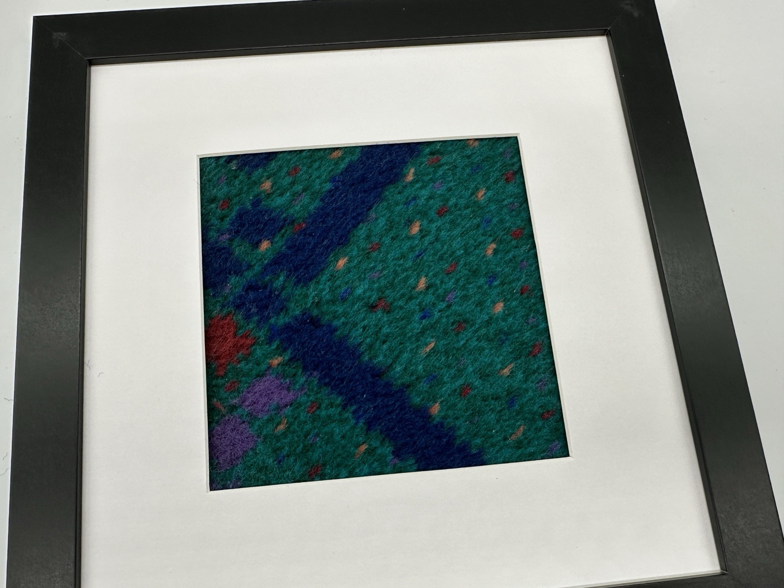 Authentic PDX Airport Portland Oregon Original Carpet Square Framed Mounted