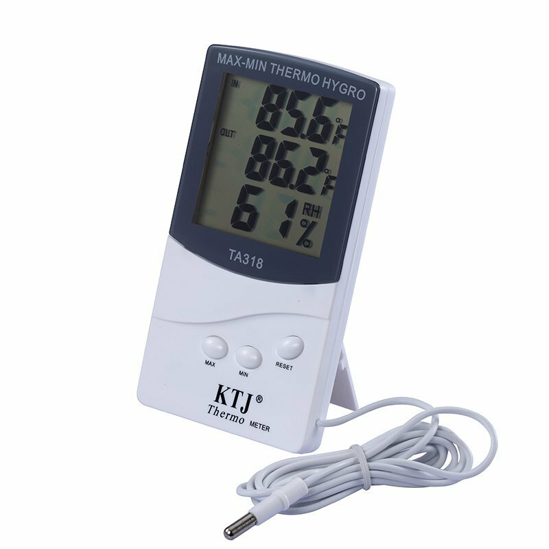 LCD Indoor/Outdoor Digital Thermometer Hygrometer Temperature Humidity Display